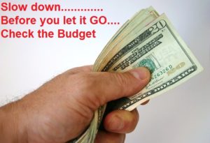 Before you let it go, budget your cash.